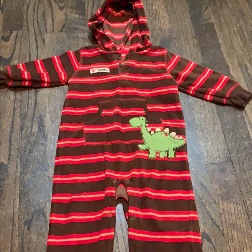 Long sleeve and pants fleece Dino onesie